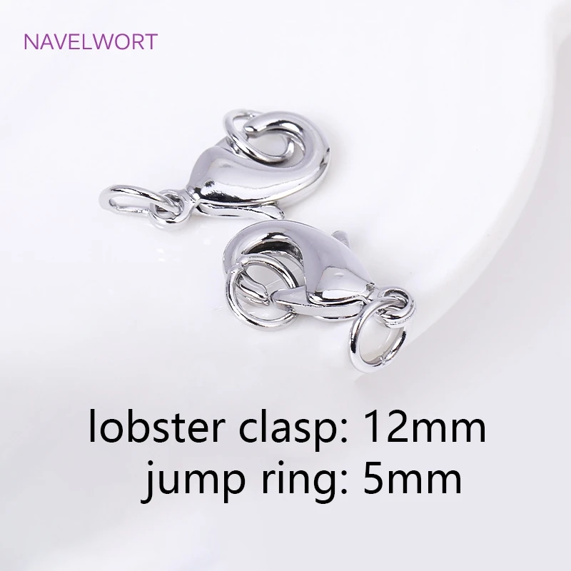 Messing 18K vergoldeter 10/12mm Karabinerverschluss mit geschlossenem Ring, Verschluss für Schmuck, Karabinerverschlussverbinder, Zubehör für Schmuck – Detail 31