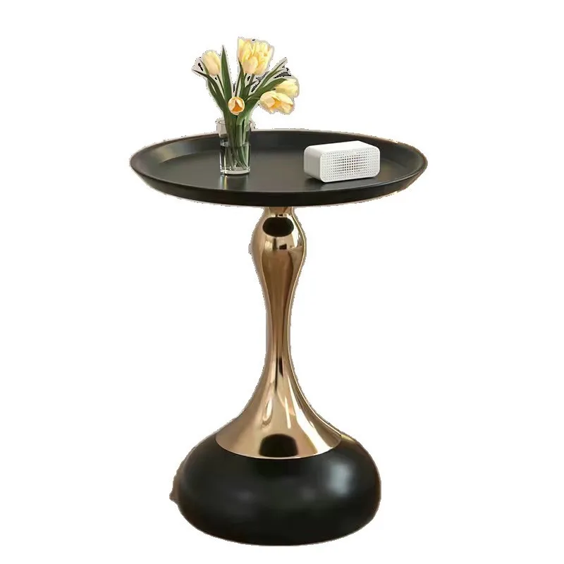 Vintage Metal Frame Corner Table Multifunctional Small Round Table Home Storage Side Table for Indoor Household Deco