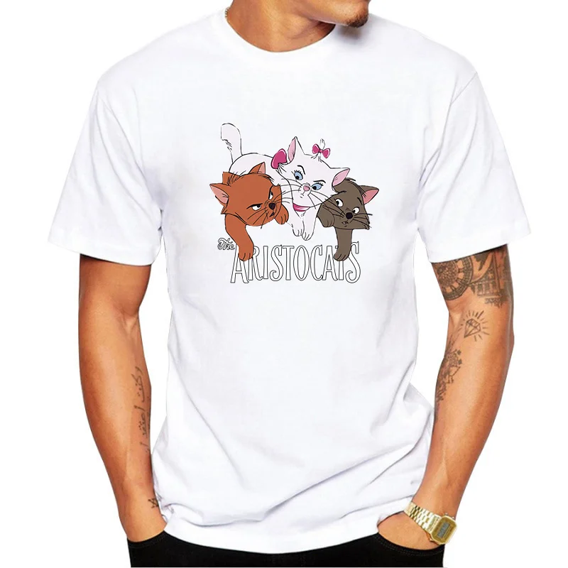 The Aristocats Marie 100% Cotton T Shirt Men Women Summer O-Neck Short Sleeve Tshirt Boys Girls Casual T-Shirts Streetwear Tops