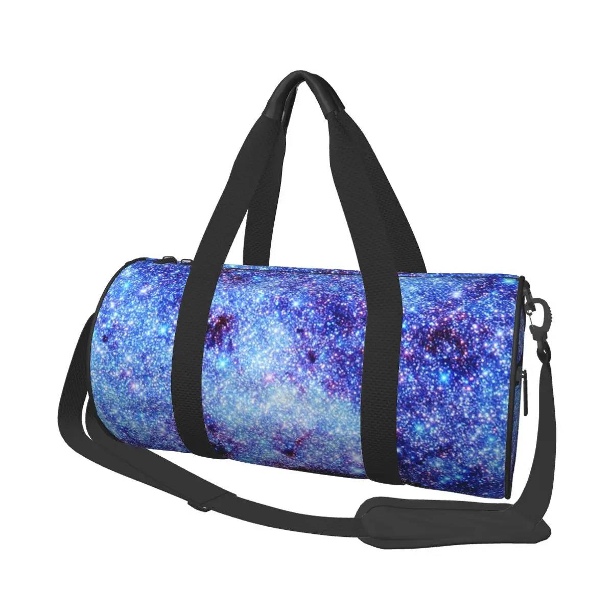 

Galaxy Sparkle Stars Periwinkle Blue Large Duffle Gym Bag Waterproof Duffle Travel Bags Handbags Fitness bag