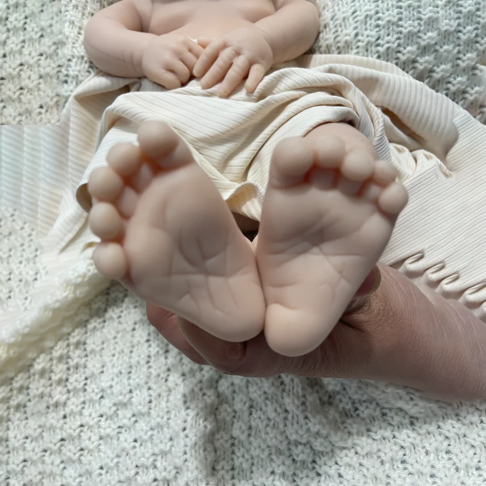 18 pollici non verniciato carino pelle africana neonato coccolone pieno platino Silicone corpo Bebe ragazza nera bambola rinata fatta a mano 3D