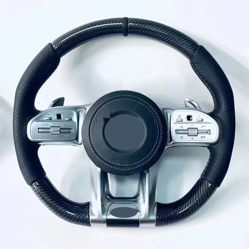 Mercedes Benz carbon fiber steering wheel is suitable for upgrading new models AMG C63 E63 E53 GT FLE GLS A35 GLB35 CLA G63