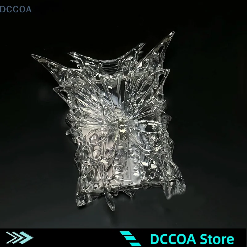 Aesthetic 3D Transparent Butterfly Photocard Holder Kpop Small Card Protector Card Display Cover Advanced Sense Card Cover