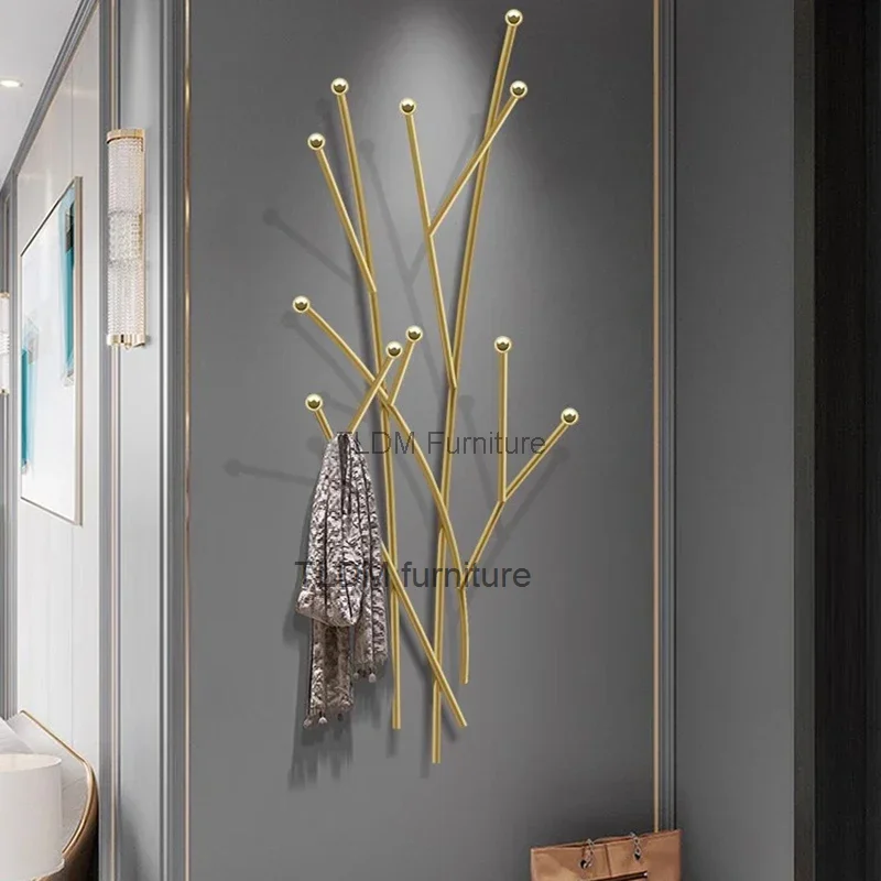 Metal Display Coat Racks Modern Stores Bedroom Garment Coat Racks Open Space Saving Wall Porte Manteau Entrance Hall Furniture