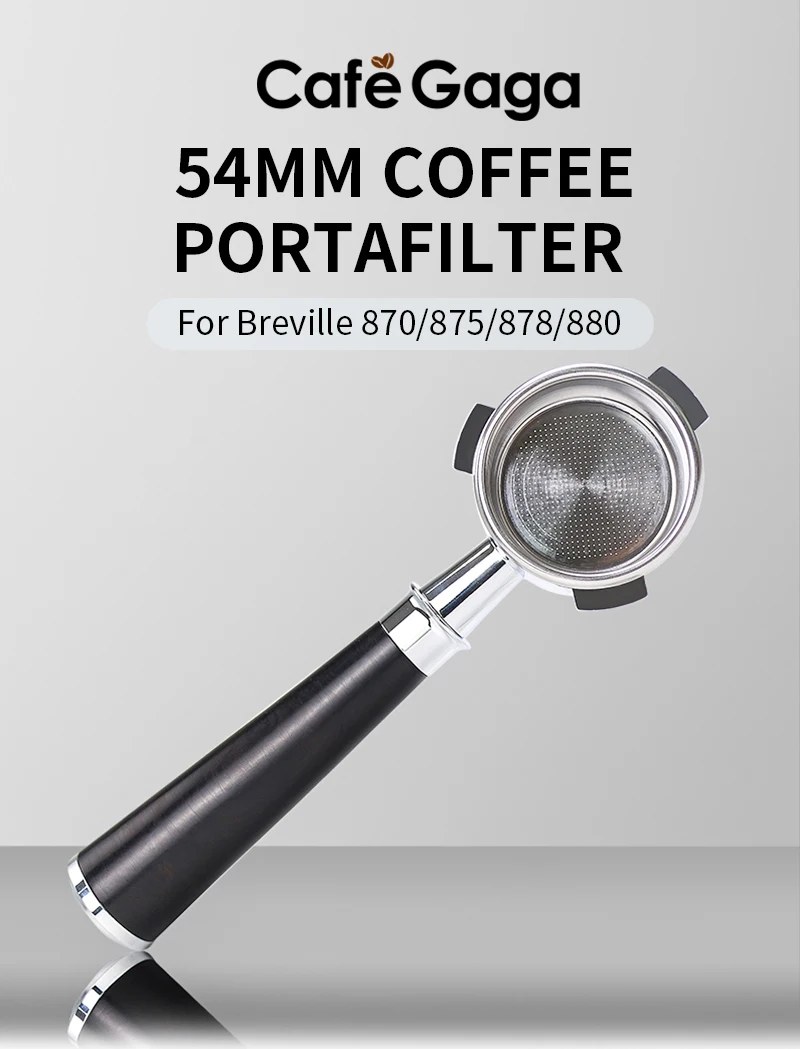54 mm Kaffee-Siebträger ohne Boden, nackt für Breville Sage 870 878 880 Filterkorb, Espressomaschine, Zubehör, Barista-Werkzeuge – Detail 6