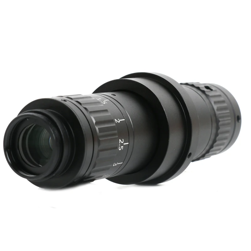 Parfocal Parallel Optical Path 4K Monocular 0.6X-5X Zoom Industrial Video Microscope Type-C HDMI Microscopy Camera C Mount Lens