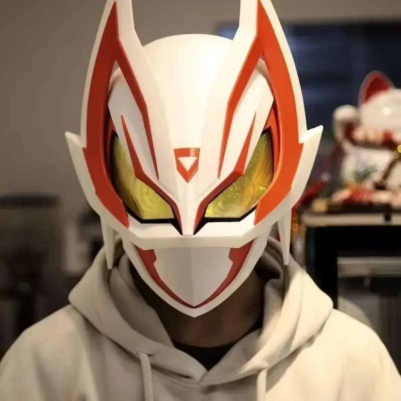 متوفر في المخزون تأثيري شين كامين رايدر مصباح ليد هالوين دور قناع خوذة الكبار الرجال يلعبون أقنعة تنكرية قناع التصوير الدعامة