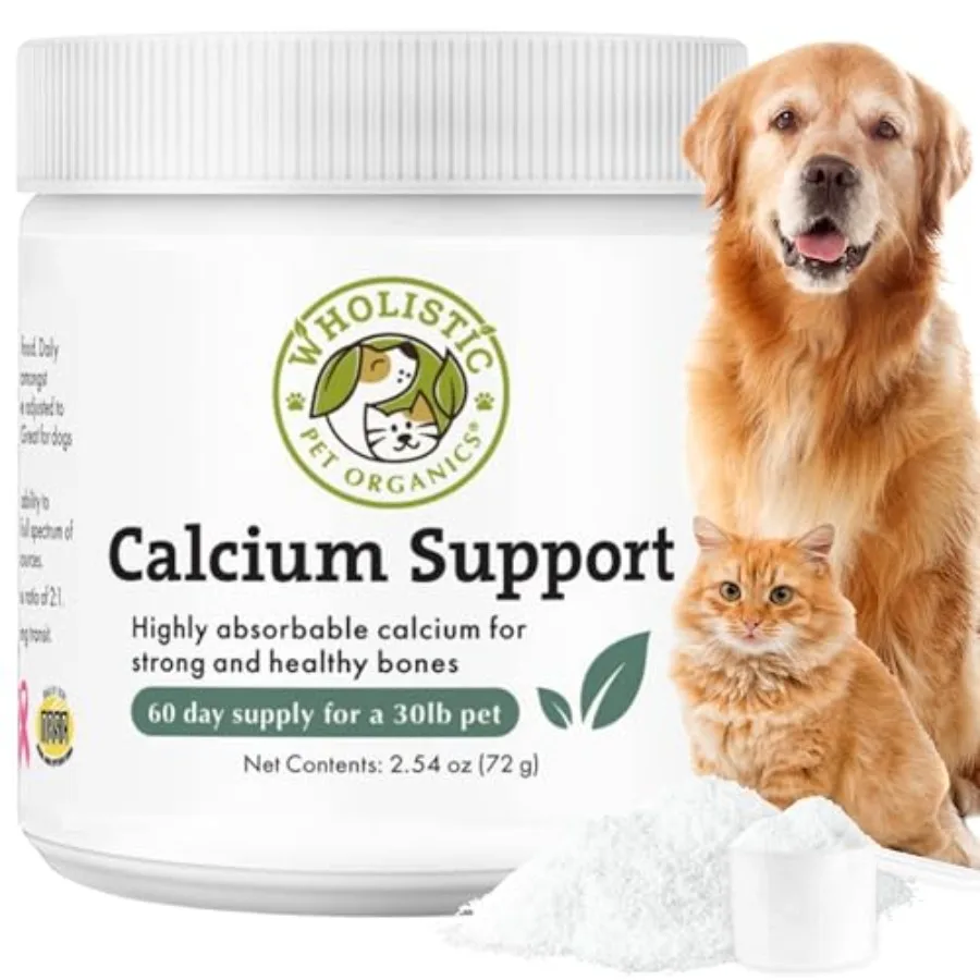 Pure Powder Calcium for Dogs and Cats - Supports Strong Bones Teeth and Muscles - Sea Coral Cat and Dog Calcium Supplement with