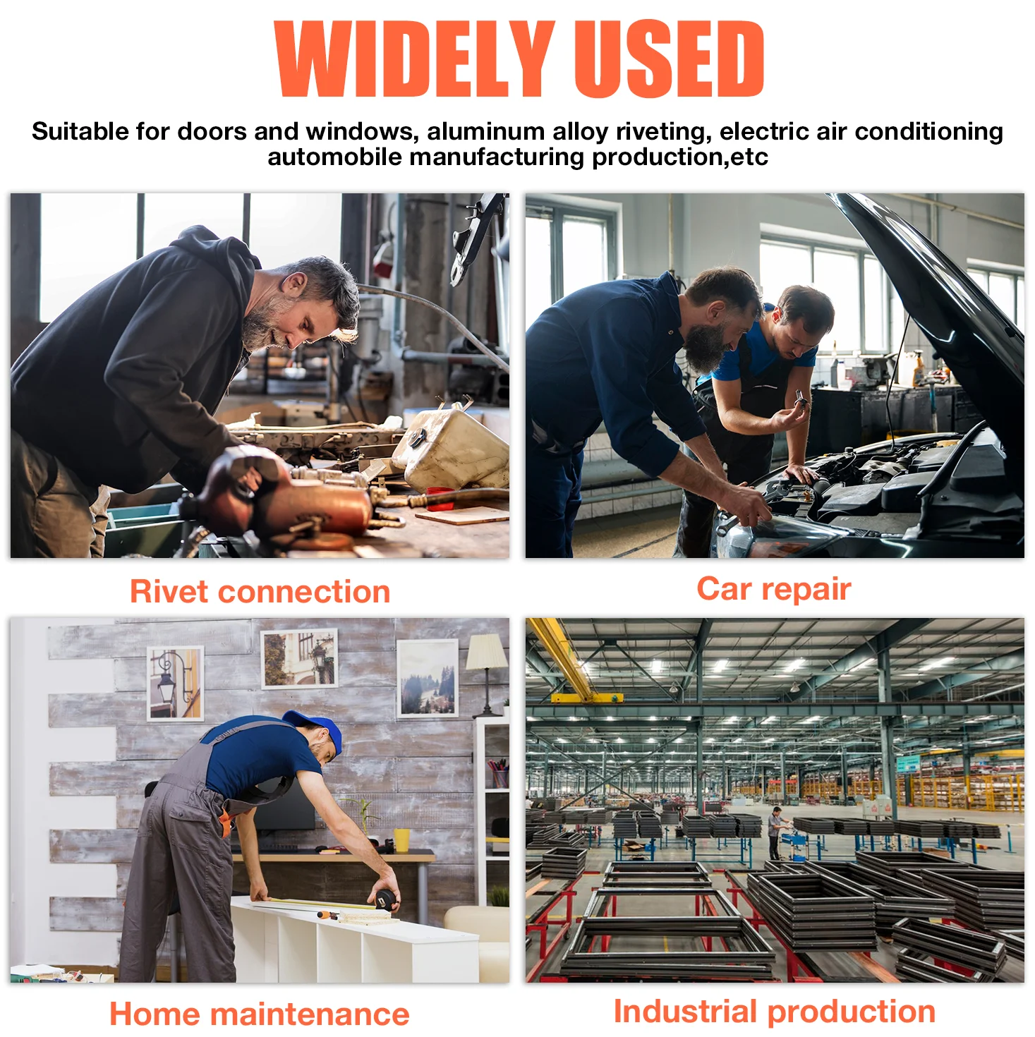 Adattatore per rivettatrice elettrica, rivettatrice da 2,4 mm, 3,2 mm, 4,0 mm e 4,8 mm, rivettatrice senza fili, rivettatrice per uso domestico, utensile per rivettatura, rivetto fai da te, rivettatura rapida