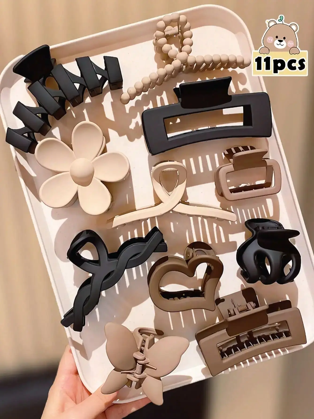 11 Stylish and High-End Hair Claws, Perfect as a Gift for Cute Girls, Fashionable Women's Hair Accessories
