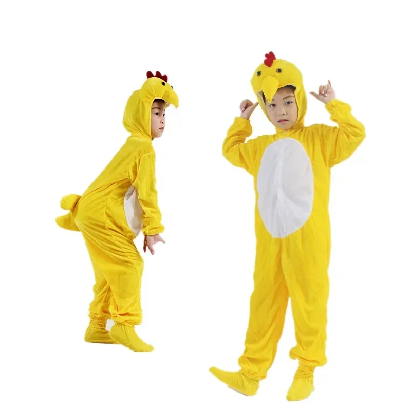 Boy Girls Adult Hen Chick Rooster Duck Costume Cosplay Props Performance Clothing Dance Cartoon Animal