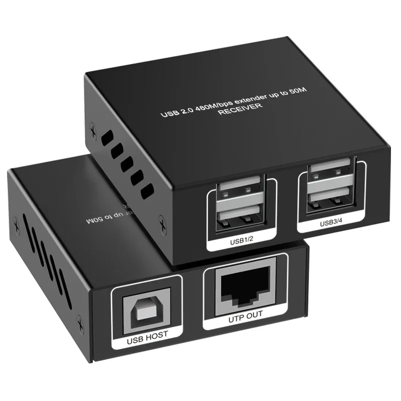 

In stock4k60 HDMI 2.0 USB Extender Support KVM Extender Transmission Distance 50M hdmi Kvm Extender POE Power Supply