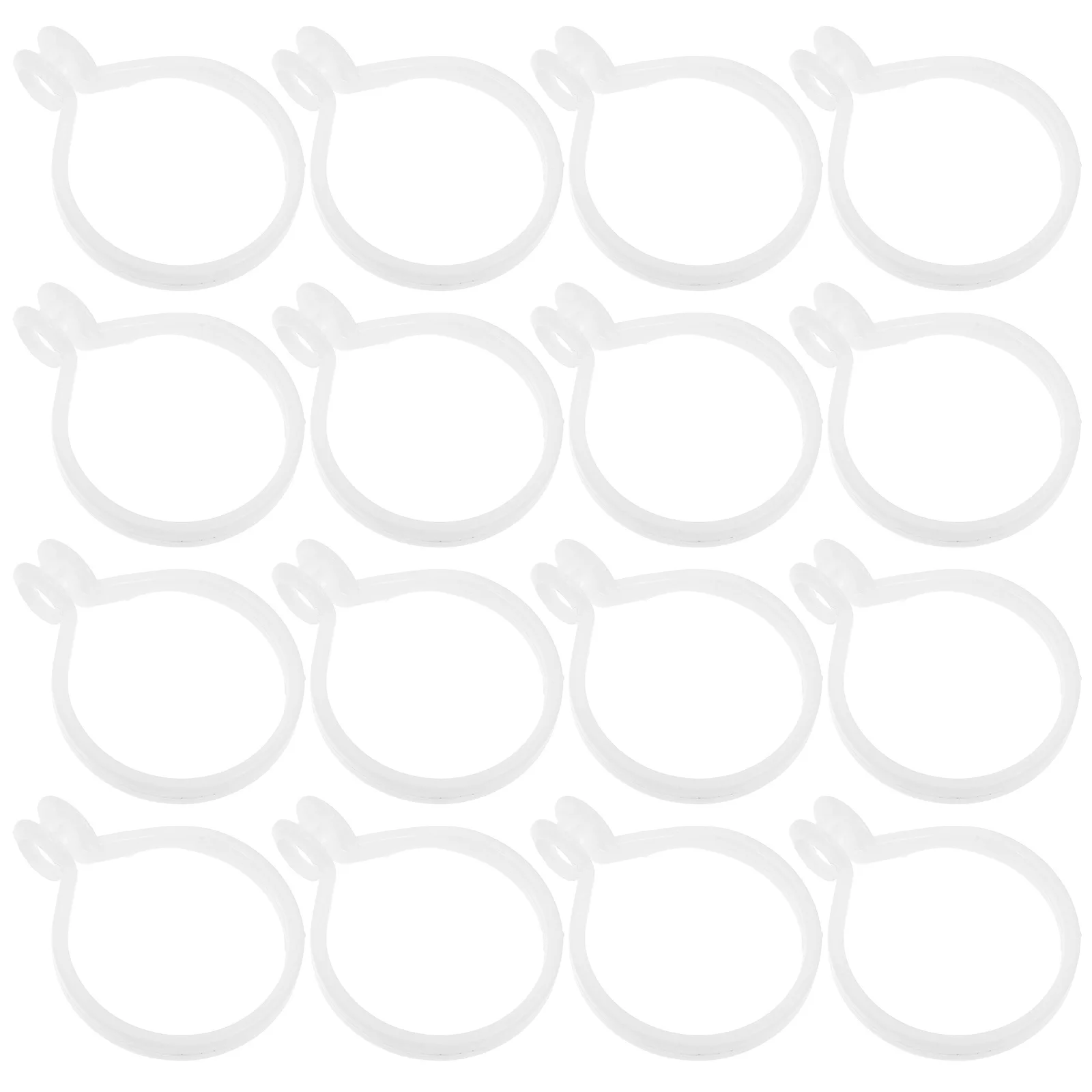 

100pcs Curtain Rings Plastic Hanging Accessories Shower Roman Rod Circles Household Decor Good Capacity