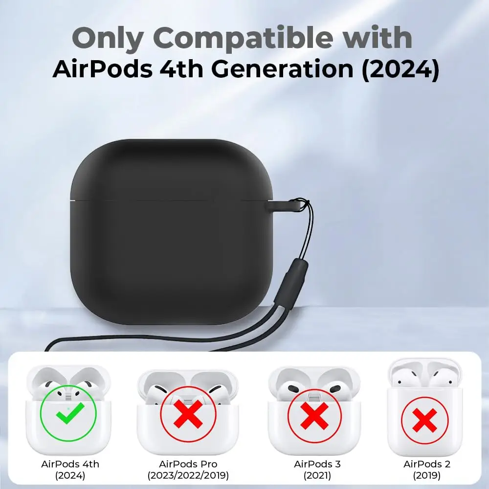 Appleイヤホン用液体シリコン保護ケース,airpods se,airpods 4,bluetooth,新品