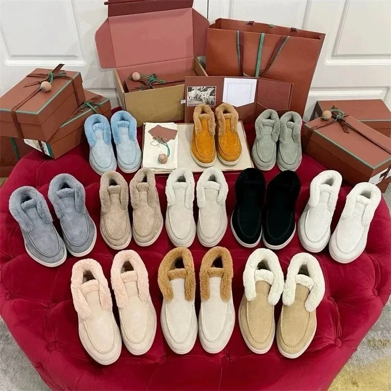أحذية الثلوج الدافئة المصنوعة من الجلد الطبيعي عالي الجودة، أحذية قصيرة من الفرو والصوف، أحذية مسطحة، أحذية نسائية متعددة الوظائف #1