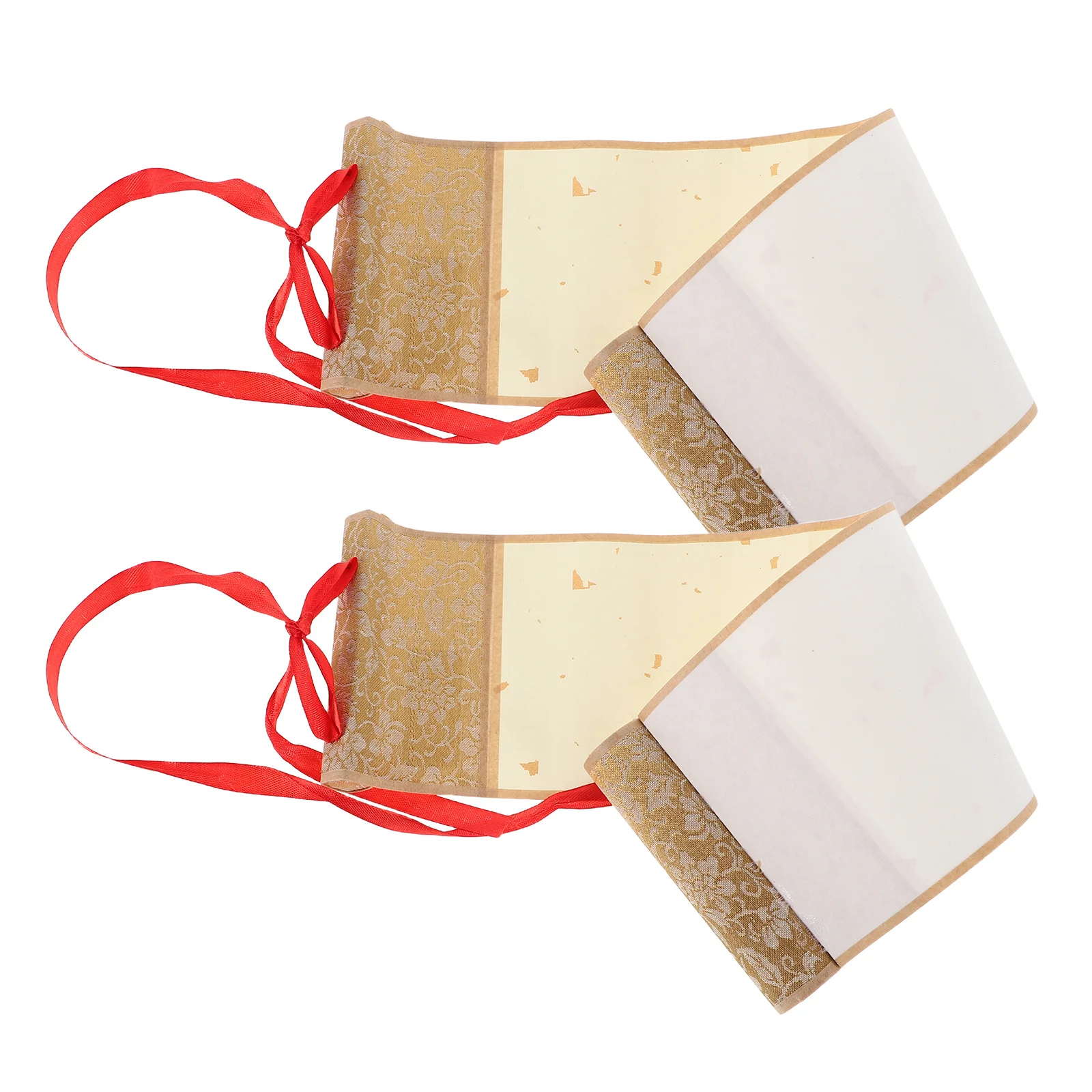 

2 Pcs Mini Calligraphy Scroll Art Projects Blank Paper for Chinese Half-baked Hanging Papers