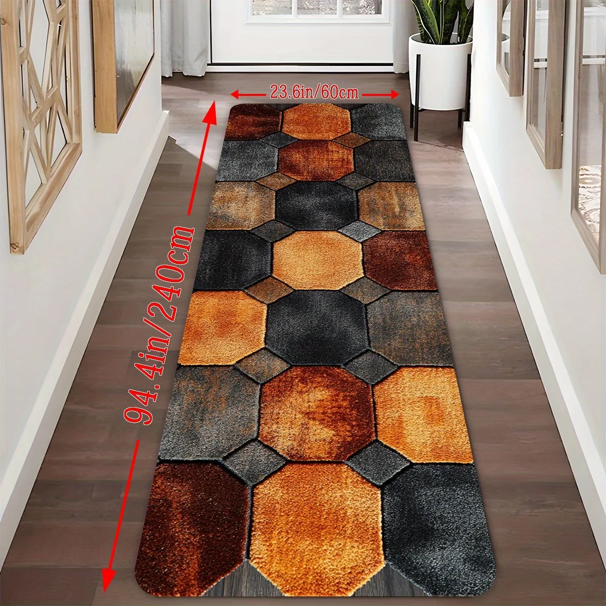 

Винтажный ковер VIKAMA в клетку, длинный ковер, кухонный коврик, придверный коврик, дорожка-коврик, коврик для ванной, коврик для спальни, ковер для гостиной, для дома