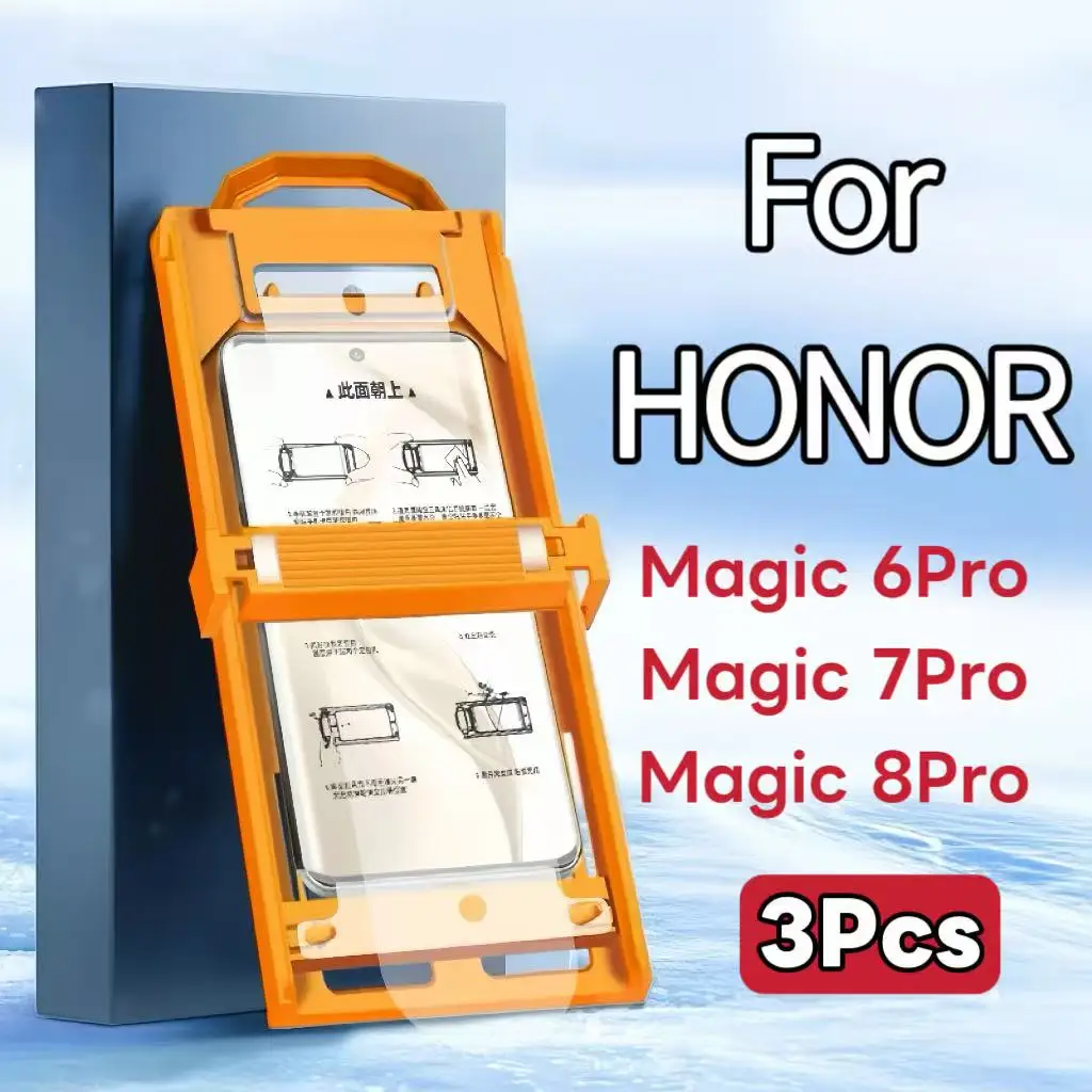 

Ceramic Film Screen Protector 3Pcs No Dust For HONOR Magic 8 7 6 Pro 90 100 200 Ultra 400 With Positioning Kit Not Tempered Gl