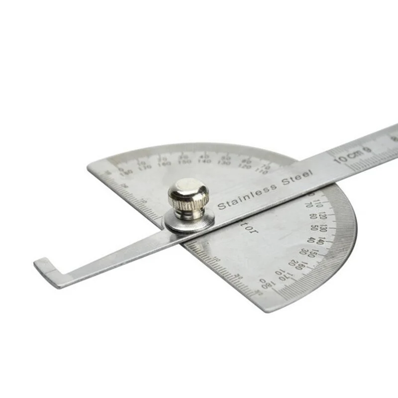 Professional Stainless Steel Protractor Angle Finder 180 Degree Adjustable Woodworking Measurement Protractor Ruler Caliper