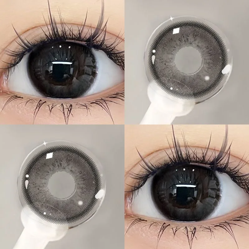 YIMEIXI 1 Pair Brown Eye Lenses Korean Natural Lenses Color Contact Lenses Eyes with Degree Gray Beautiful Pupil Fast Shipping