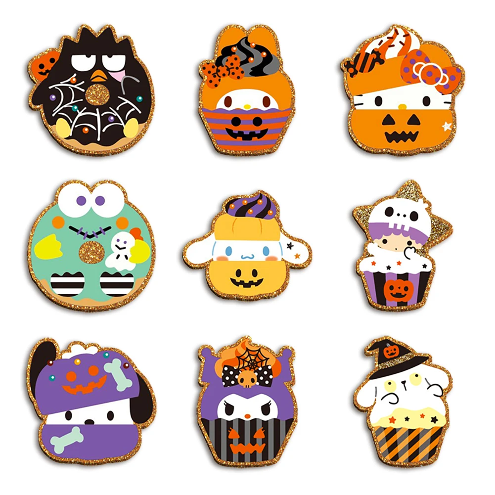 산리오 만화 헬로 키티 글리터 아크릴 플랫백, DIY 전화 케이스, 헤어 활 공예 용품, 릴 클립 카보숑 스크랩북