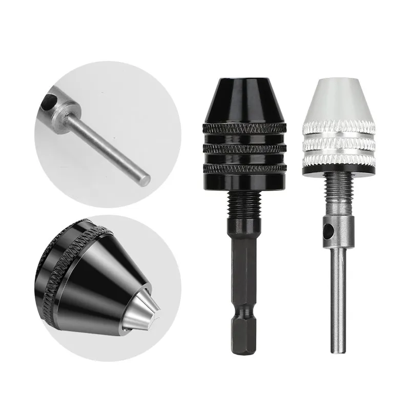 CMCP Keyless Drill Chuck 0.3-3.4/6.5/8mm Self-Tighten Electric Drill Bits Collet Fixture 1/4\