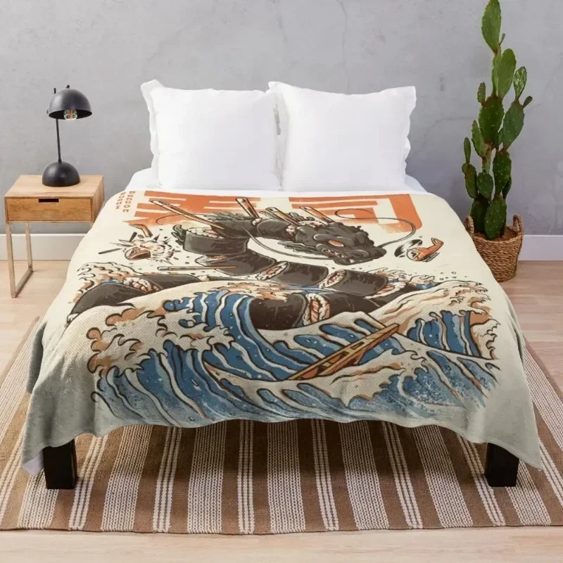 

3d Printed Blanket Great Sushi DragonThrow Blanket Fashion Sofa Quilt for Children Birthday Christmas Gift for Office Bed Cover