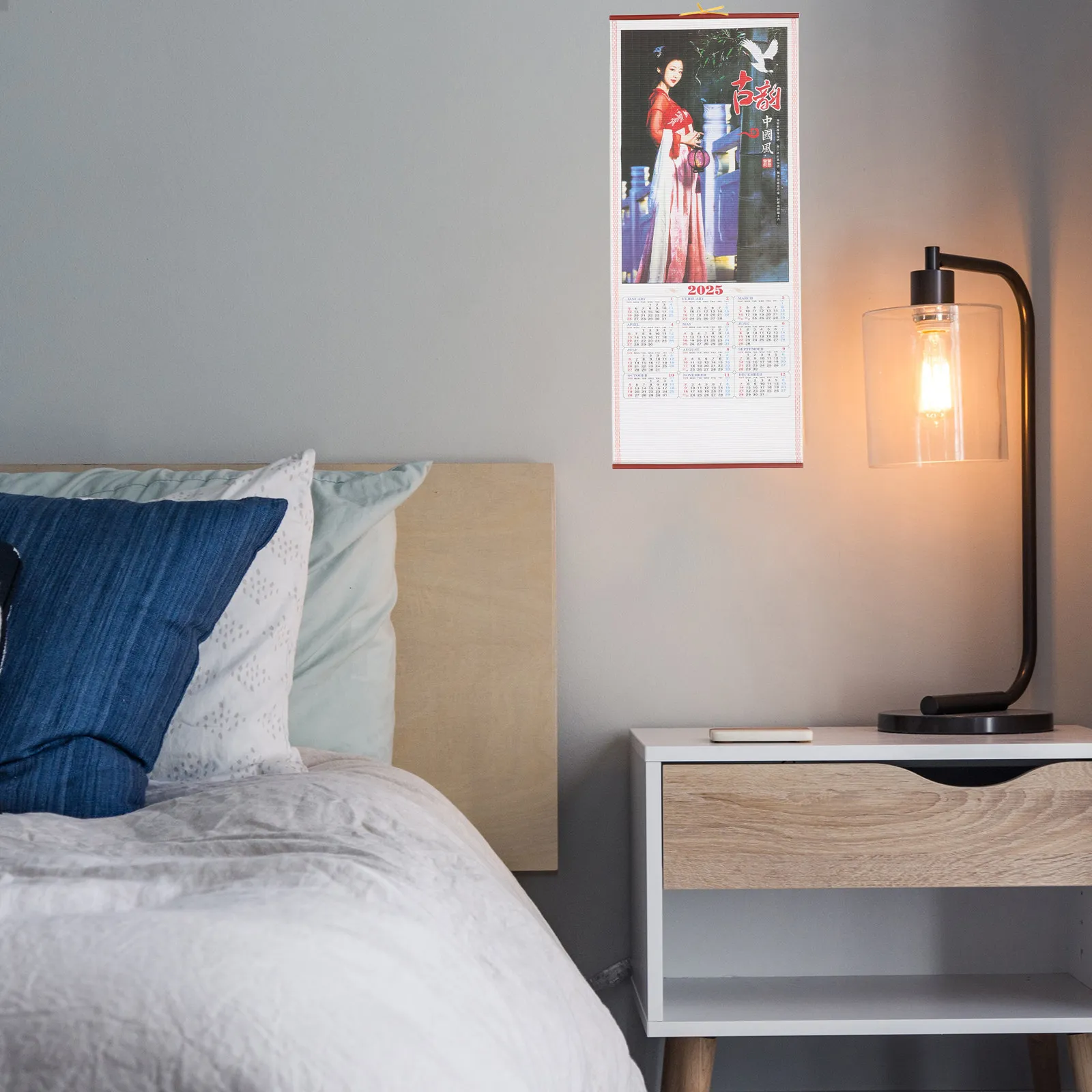 

Настенный календарь на 2025 год в китайском стиле (лунный), отрывной, для дома и офиса, из утолщенной бумаги, ежегодный планировщик, печатная продукция