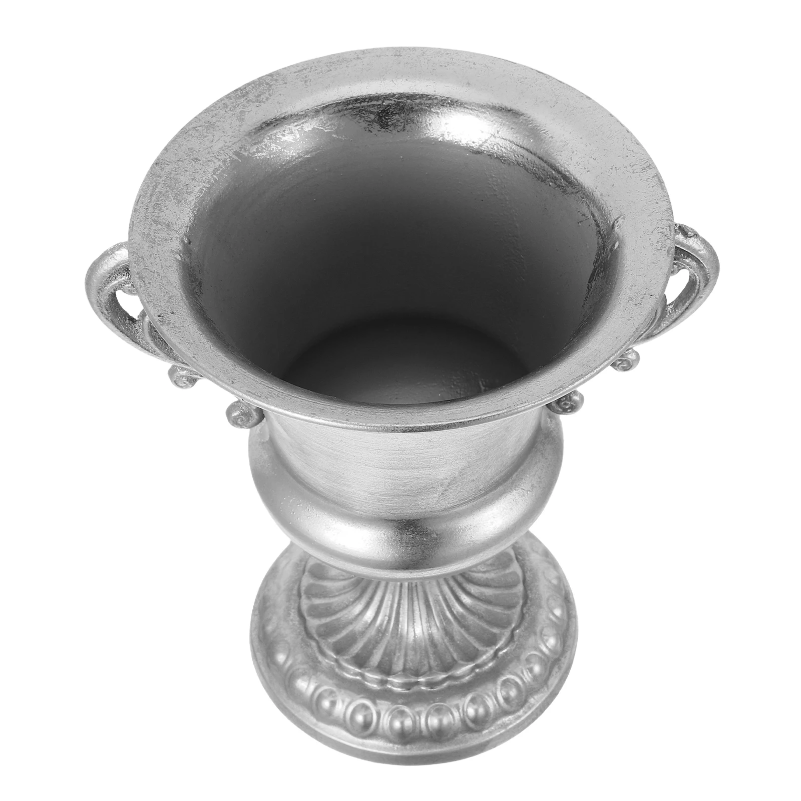 

Retro Metal Flower Pot Roman Flowerpot European Style Vintage Planter Flower Vase Wedding Party Decoration Garden Porch