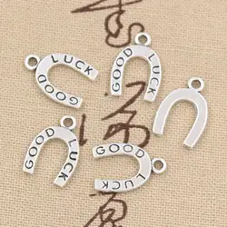 30pcs Charms Lucky Horseshoe Good Luck 17x12mm Antique Silver Color Pendants Making DIY Handmade Tibetan Silver Color Jewelry