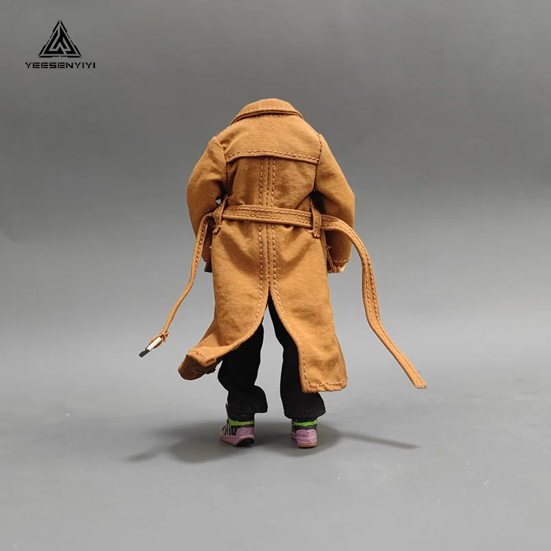 1/18 Scale Long Trench Coat |3.75-Inch Styled Jacket |Figure Clothes for BFS and Dark Source Series |Wire-Shaped BJD Clothing