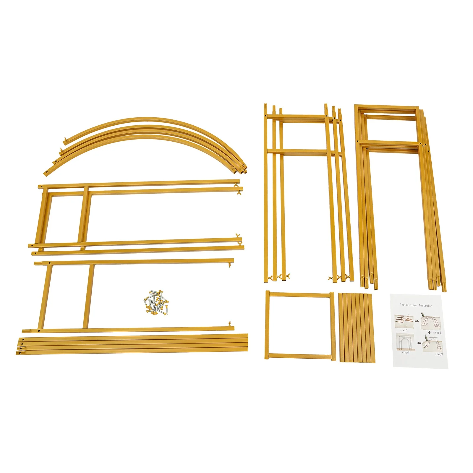 Heavy Duty Carbon Steel Ceremony Arch Frame High Temp Baking Paint Anti-Rust Square Outer Round Inner Design Reinforced Crossbar Rounded Safe Edge Detachable Easy Store For Salon Store Opening Commercial Event Floral Balloon Background Prop - view 4