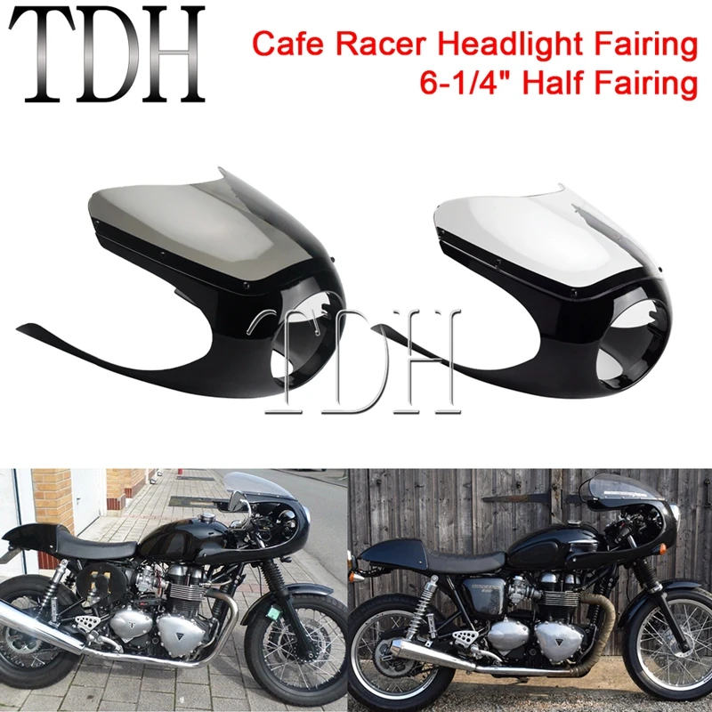 

6.25" Headlight Half Fairing Windscreen Cowl Mask For Norton Max Suzuki GN GR GS GT GZ LS Honda CB CL GL BMW R60 R80 Cafe Racer