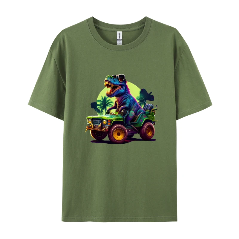 

Tropical Rain Forest Three Different Color Dinosaur Attack T Shirt Custom Tops & Tees Birthday Tshirts For Male Cute Style