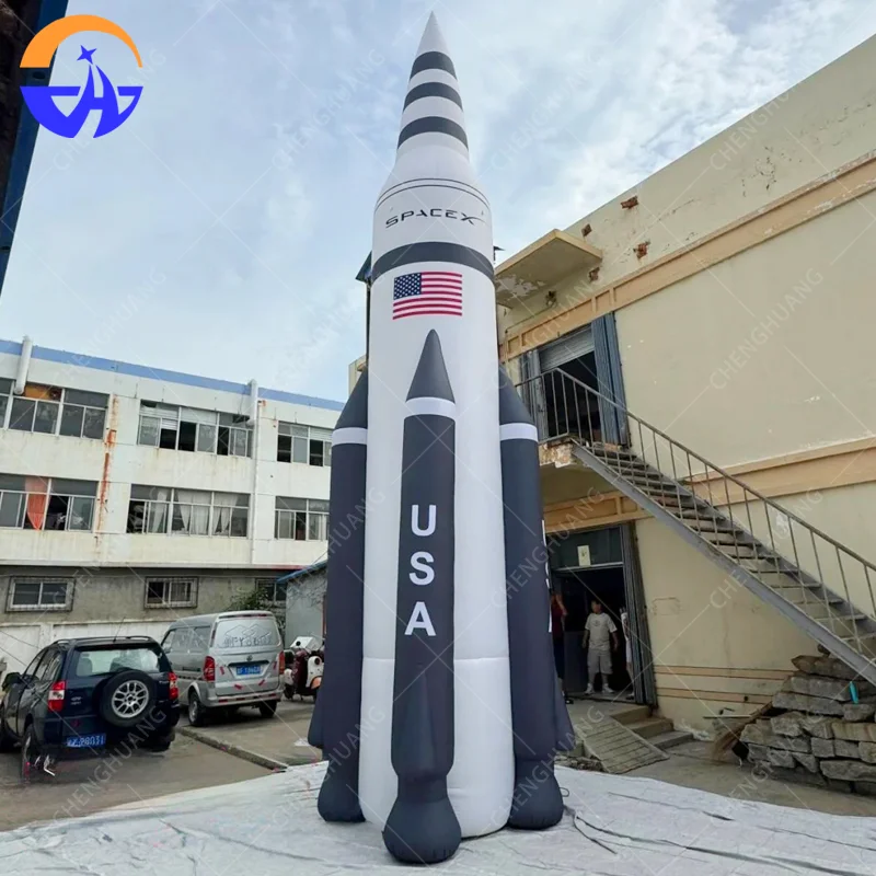 

Customized Inflatable Rocket Model, Aerospace-themed Advertising Event Decoration Prop with Blower