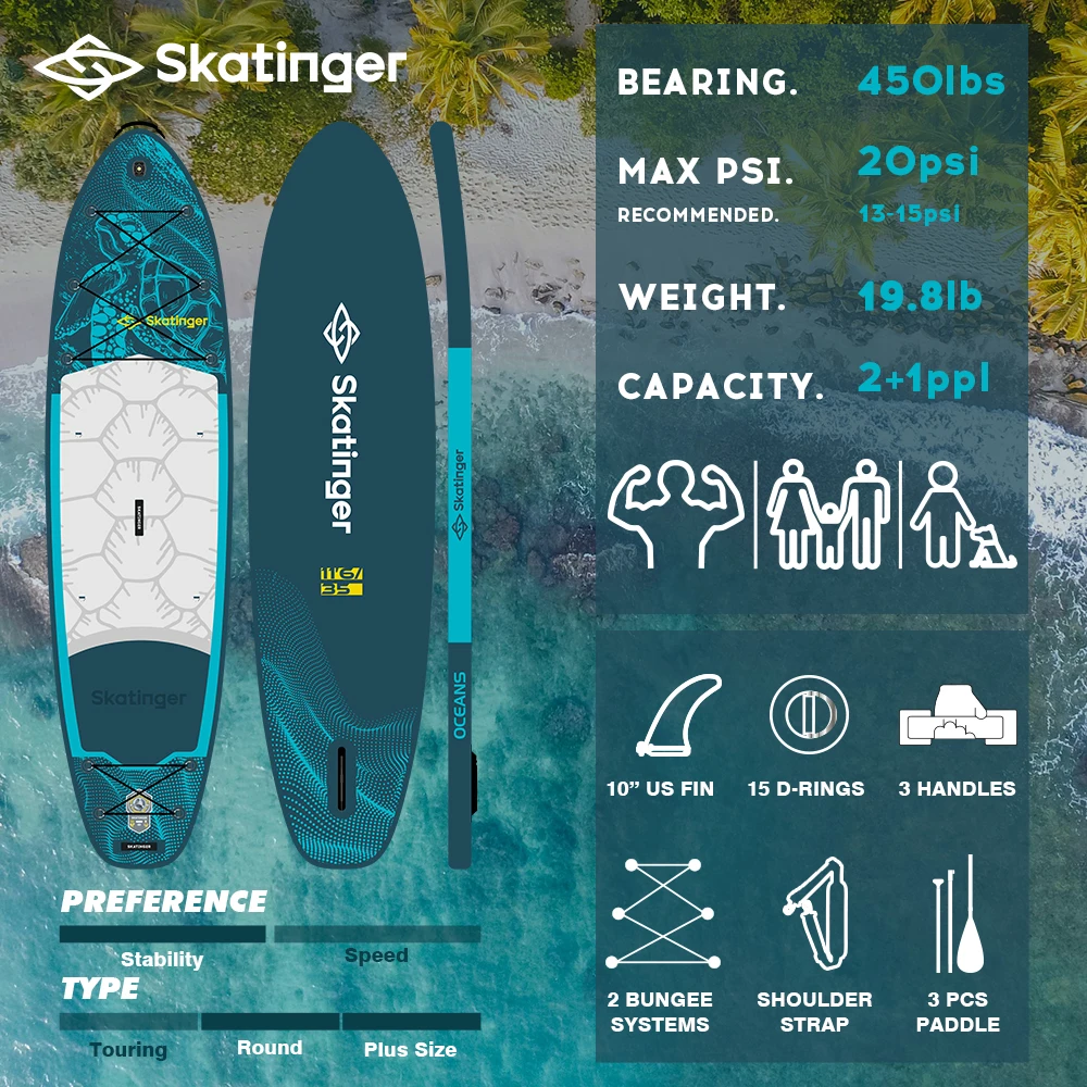 Skatinger nuevo diseño al por mayor inflable Stand up Padel Paddle tabla De Surf Tabla De Supboard Gonflable