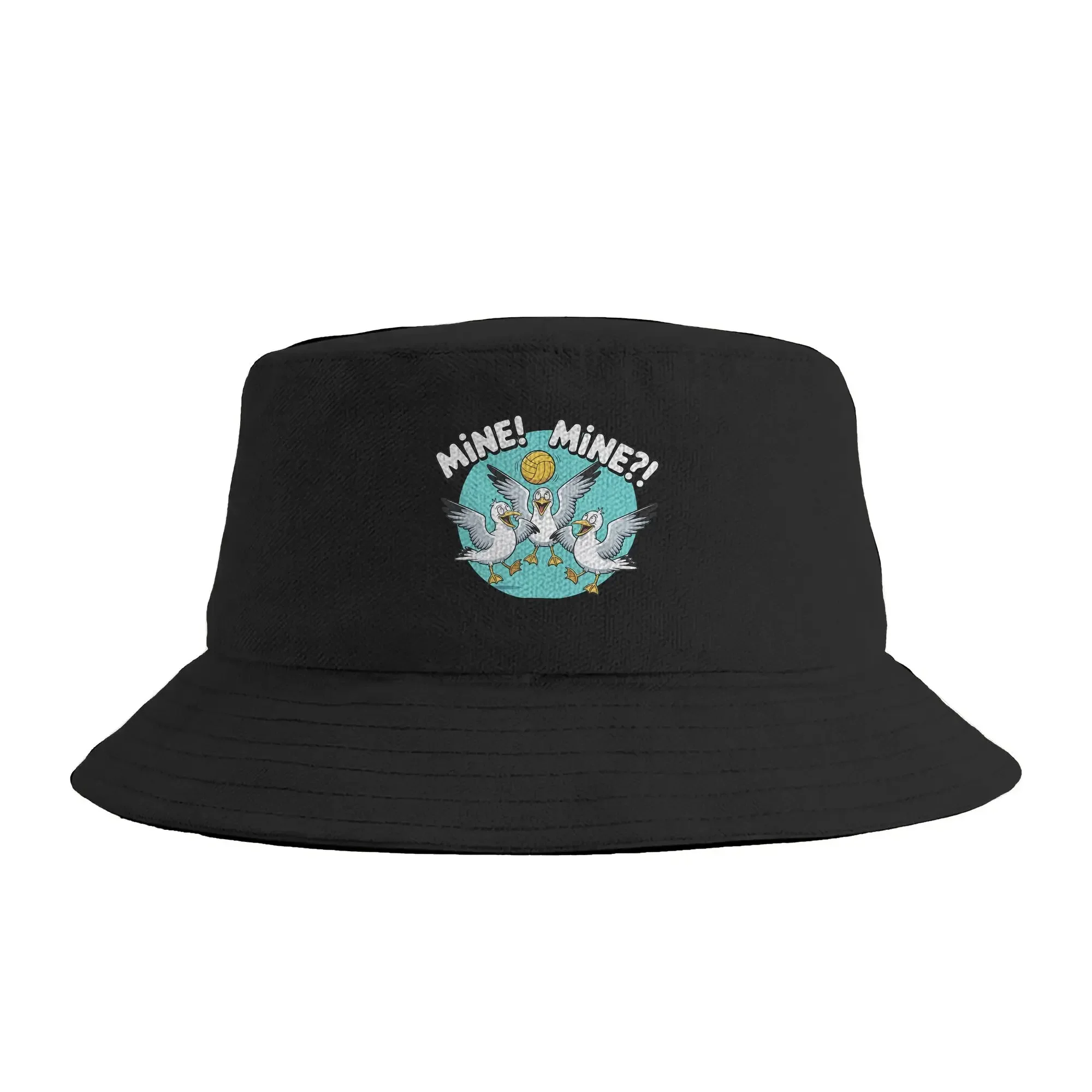 Seagull Volleyball Mine Mine Beach Bird Ocean Lovers Bucket Hat Hawaii Fisherman Caps For Women Casual Vacation Sunscreen Hats