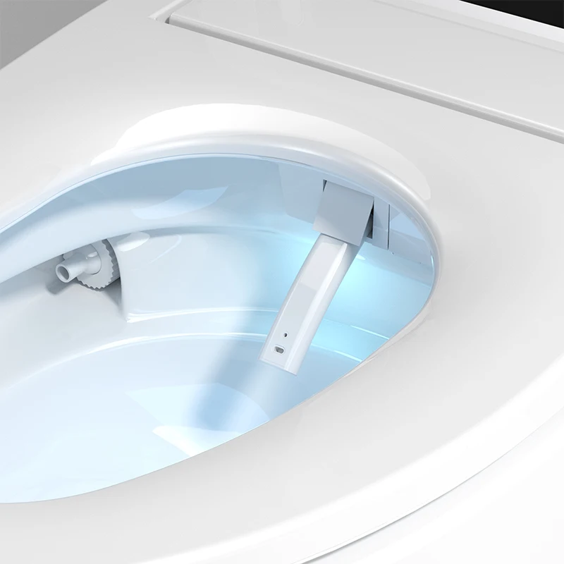 Toilet Seat Cover Intelligent Toilet Square Automatic Operation Porous Super Swirl Flush One Piece Smart Toilet