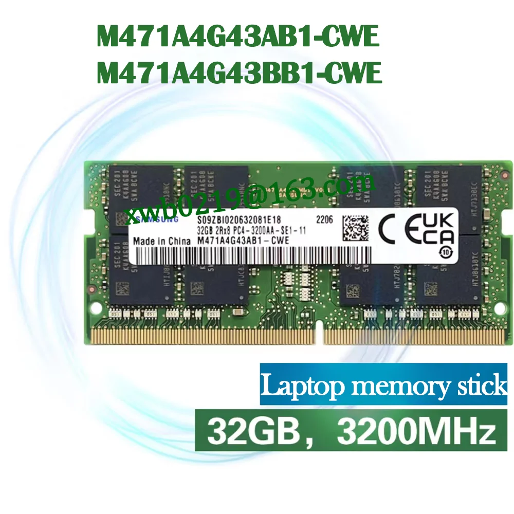 Brand New and Original DDR4 32GB 2Rx8 PC4-3200AA Notebook Memory Stick M471A4G43AB1-CWE M471A4G43BB1-CWE