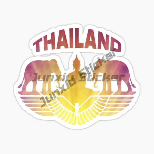 Thailand TH Elephant Scenery Map Sticker Laptop Motorcycle Accessories Car Window Truck Glass Wall Bicycle Van Door Camper Decal