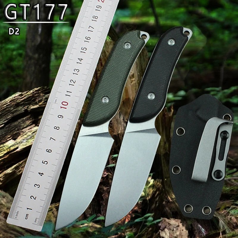 

GT177 60HRC High Hardness Fixed Blade Straight Knife Professional Survival Military Hunting Knives For Men Utility Multitool