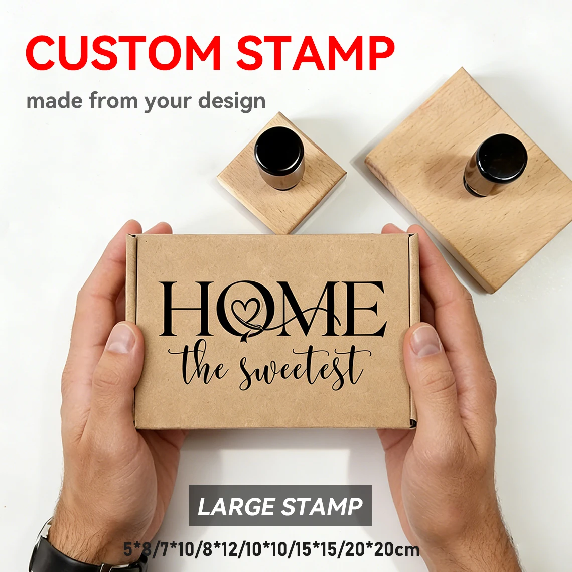 

Персонализированные деревянные штампы для свадебных приглашений, прозрачные резиновые штампы с логотипом, для брендирования и упаковки товаров