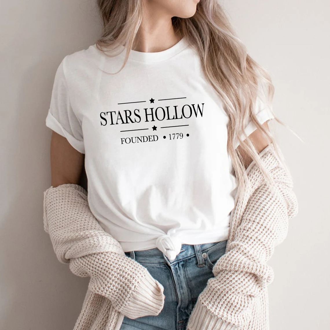 Stars Hollow T-Shirt Luke's Dinner Tshirt Women Graphic T Shirts Short Sleeve Tshirt Stars Hollow Fans Gift Shirt
