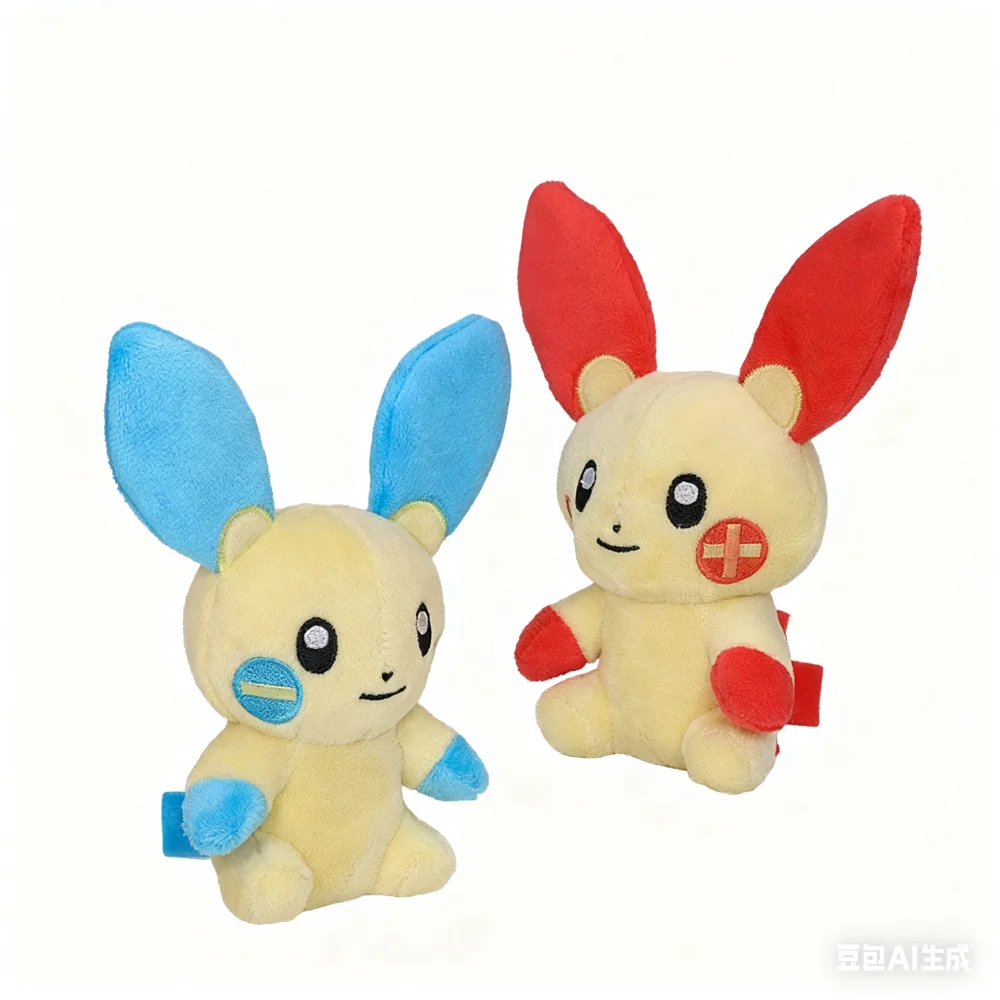 14cm Pokemon Plush Toys Plusle Minun Stuffed Toy Cuddly Soft Doll Xmas Gift