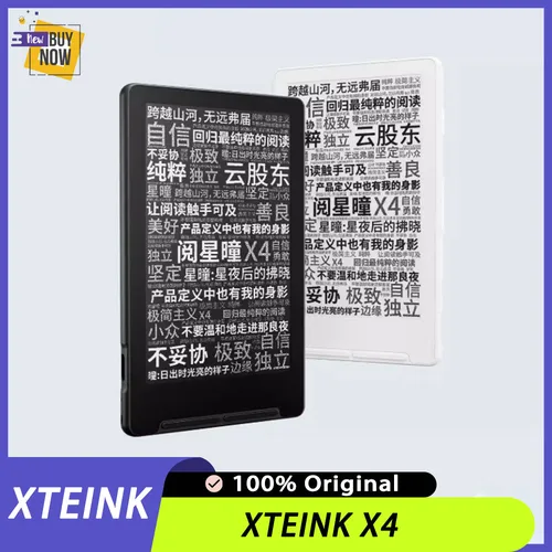 Lector de Libros Electrónicos XTEINK X4 de 4.3 Pulgadas con Pantalla de Tinta Electrónica, Magnético, Ligero, 220ppi, Portátil, Ultrafino, 650mAh, 16GB, con Funda