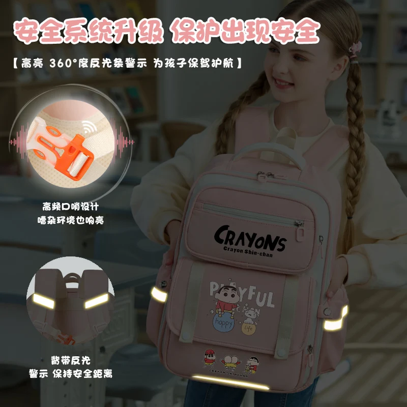 Crayon Shin-chan backpack girl 2025 new Sanrio backpack children cute school bag youth large capacity school backpack