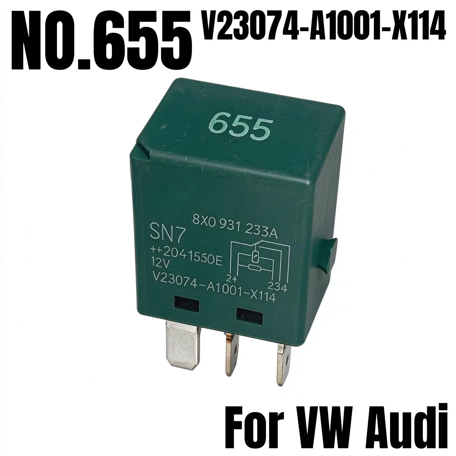NO.655 Relay For Volkswagen Brand New 12VDC 12V Relay High-Quality Auto Parts V23074-A1001-X114 V23074A1001X114