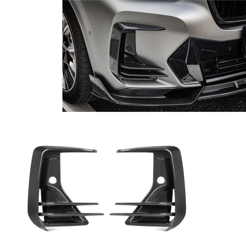 

SQ style Dry Carbon Fiber Front Bumper Air Ducts Intakes For BMW IX3 G08 BEV LCI X3 G01 X4 G02 G08 2022-IN G08 Front Air Ducts