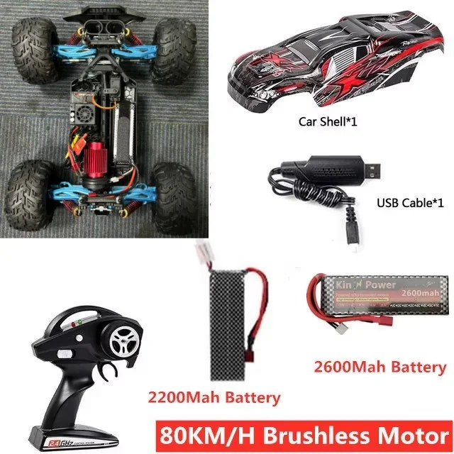1:10 80 km 4WD borstelloze legering off-road afstandsbediening vrachtwagen auto 45 °   Klimmen Schokabsorptie Hoge snelheid Drift Racing RC Auto Speelgoed - afbeelding 1