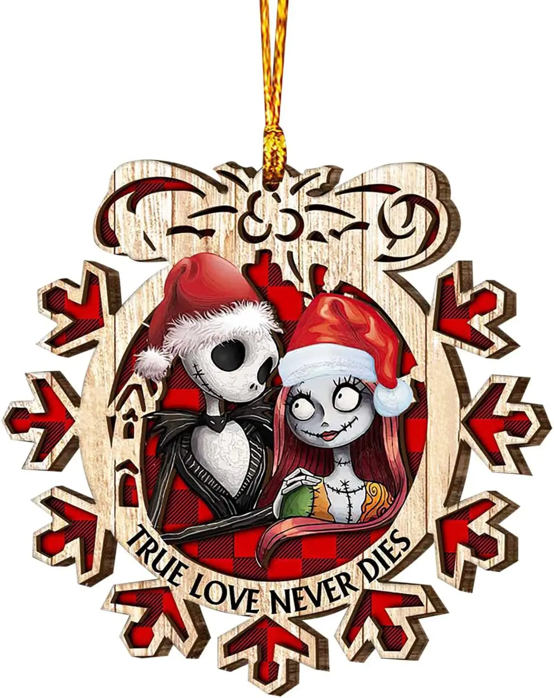 2023 New Arrival Jack and Sally Nightmare Before Christmas Skellington Handcraft Acrylic Epoxy Decorative Pendant